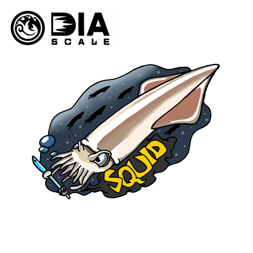 DIA SCALE [디아스케일] 야리이카 70×40mm 화살꼴뚜기 화살오징어스티커 dsps-26