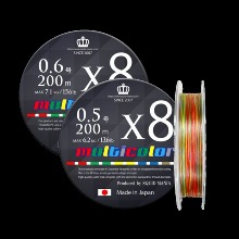 스퀴드매니아 8합사 멀티컬러 레드오렌지그린블루 0.5호 0.6호 200m