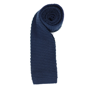 SILK KNITTING NECKTIE_NAVYBLUE