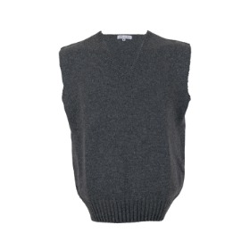 [프루이/FRUI] [DRE x FRUI] RED CROSS VEST KNITWEAR_GRAY