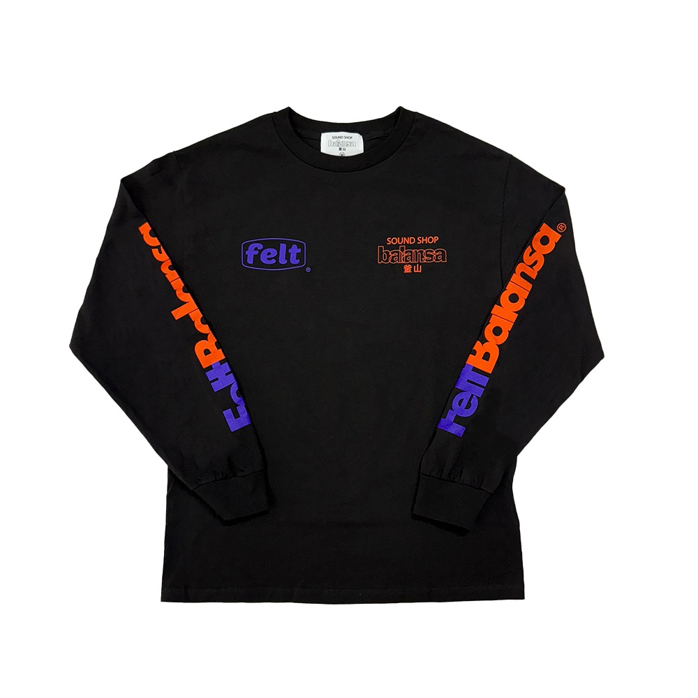 felt x balansa l/s tee black - BALANSA