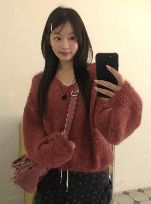 [vintage mood🐻] 아즈키 니트 (1color)