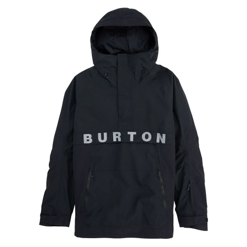 2324 버튼 남성용 스노우보드복 아노락 자켓 BURTON MEN&#039;S FROSTNER 2L ANORAK JKT TRUE BLACK