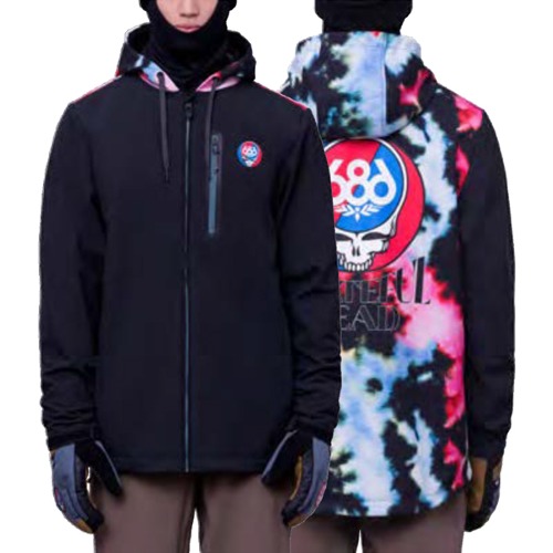 2324 686 방수후드 WATERPROOF ZIP HOODY GRATEFUL DEAD NEBULA TIE DYE