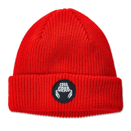 2324 크랩그랩 비니 CRAB GRAB CIRCLE PATCH BEANIE RED