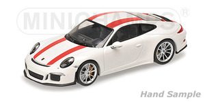 1:12 PORSCHE 911 R - 2016 - WHITE W/ RED STRIPES 다이캐스트 포르쉐 자동차 모형