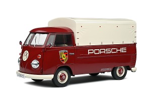 세일 상품 1:18 solido S1806707 - Volkswagen T1 Pick-up Porsche - Dark red 솔리도 모형자동차 다이캐스트