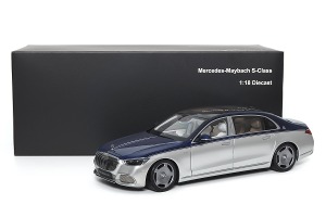 1:18 Mercedes-Maybach S-Class  2021  Nautical Blue Cirrus Silver  벤츠 마이바흐 S 클래스 S680 벤츠 모형 다이캐스트