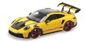 선주문 1:18 MINICHAMPS 110062025 PORSCHE 911 (992) GT3RS - 2024 - YELLOW W/WEISSACH PACKAGE W RED WHEELS 포르쉐 다이캐스트 모형