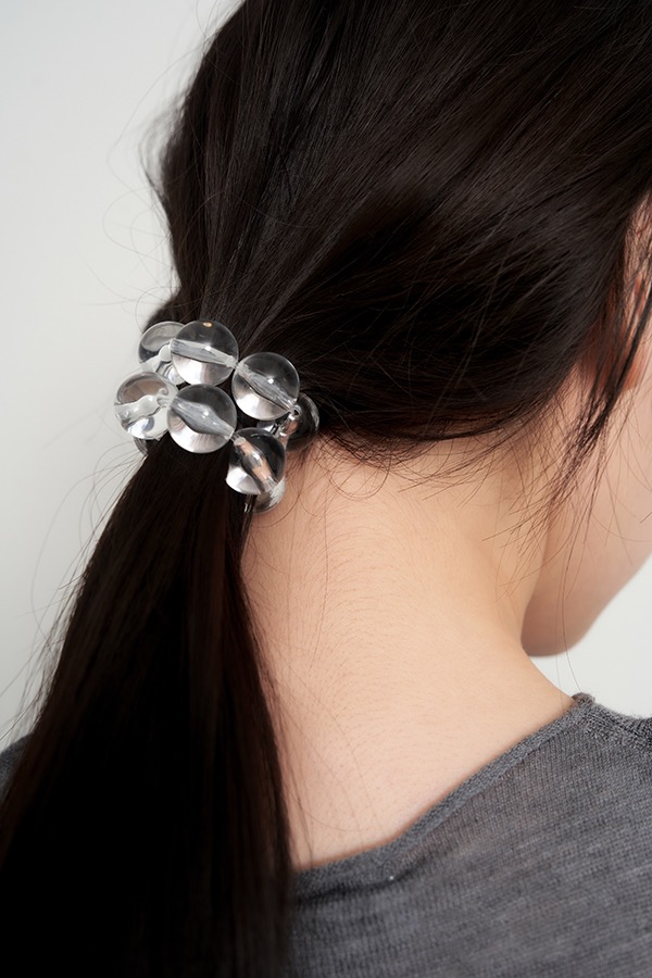 big ball hair strap - clear