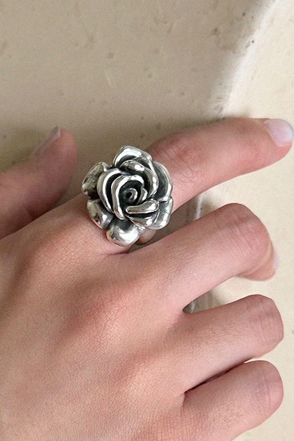 [silver925] black rose ring