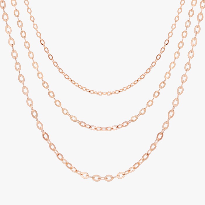 14K 18K 비쥬팝 베이직 모줄 체인 목걸이 66554 (3type),14K,18K,jewelry