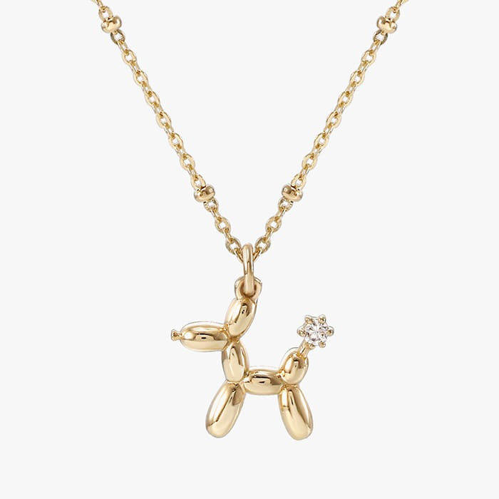 14K 18K 비쥬팝 풍선 강아지 목걸이 69590 (푸들ver),14K,18K,jewelry