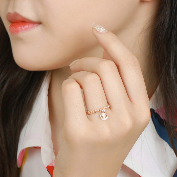 14K 18K 비쥬팝 엘리자베스 체인 코인 반지 41176,14K,18K,jewelry