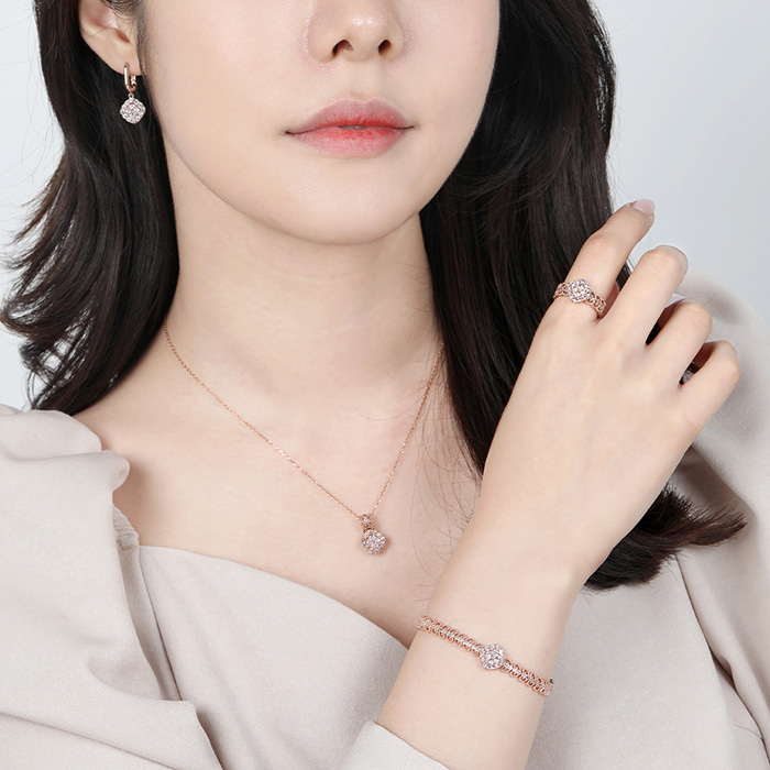 14K 18K 비쥬팝 키엘론다 큐빅 세트 41437,14K,18K,jewelry