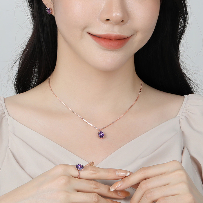 14K 18K 비쥬팝 다이아나 바이올렛 자수정 세트 10795,14K,18K,jewelry