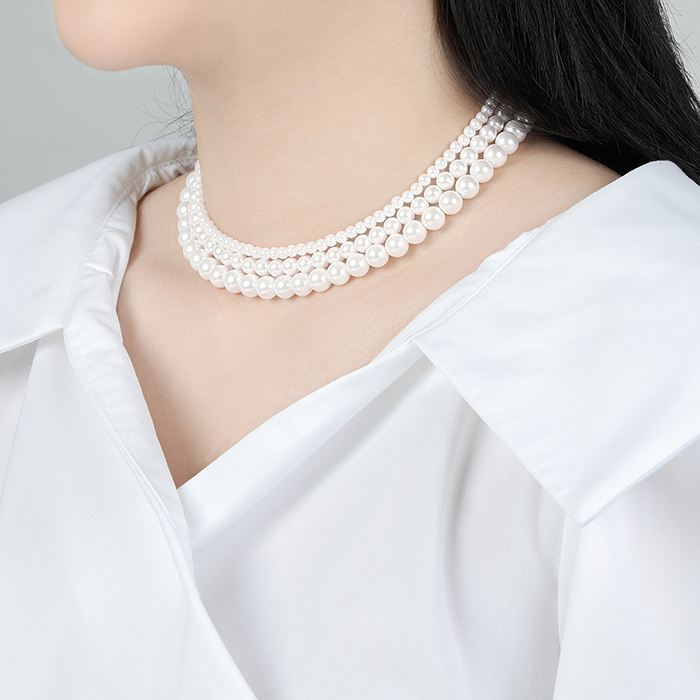 14K 18K 비쥬팝 베이직 그라니아 진주 목걸이 (3type),14K,18K,jewelry