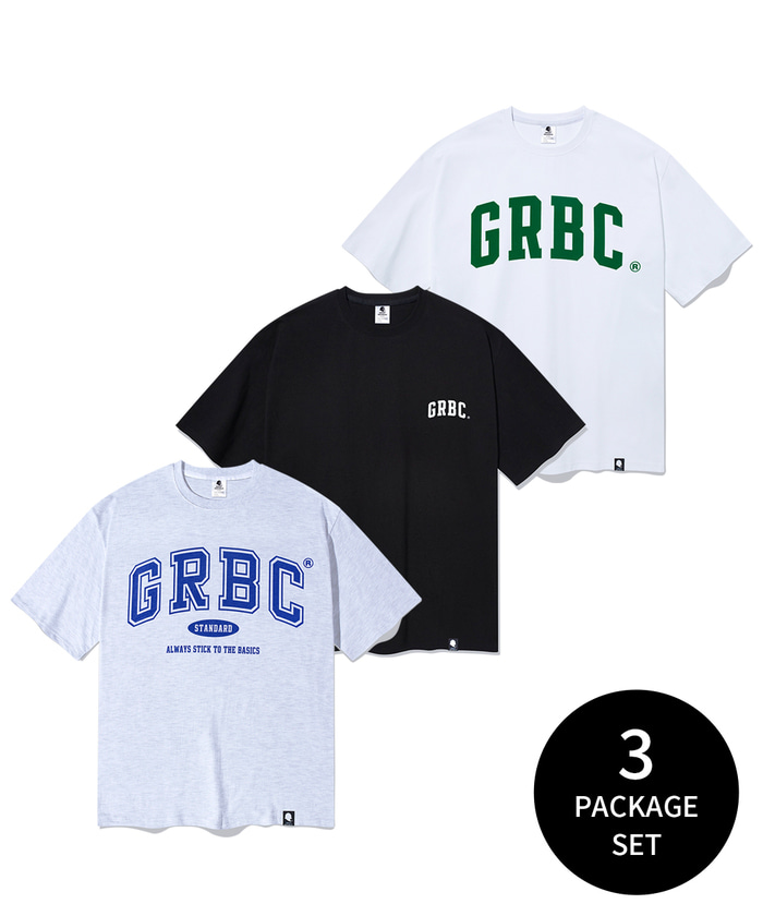 [3PACK] 주니어 GRBC 시그니처 로고 반팔티 3종 패키지