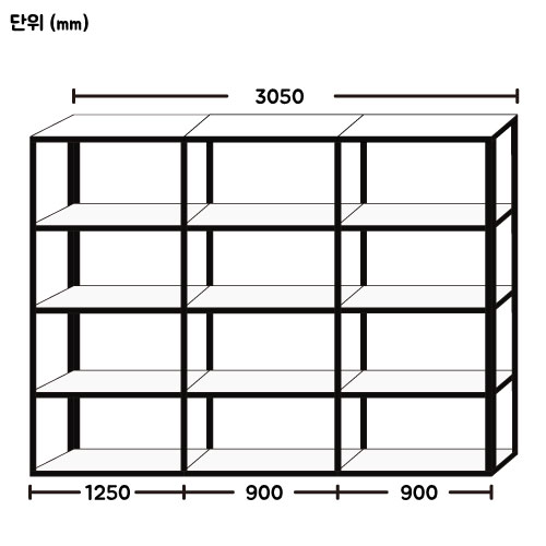 중량랙3열 조합형 (3RS-3050)