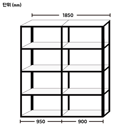 경량랙 2열 조합형 1850(950+900)