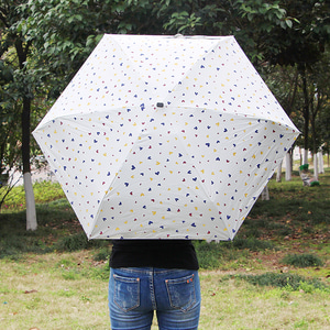하트방울 양산겸용 우산/자외선차단 수동우산 5단우산