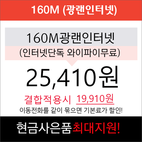 헬로160인터넷단품