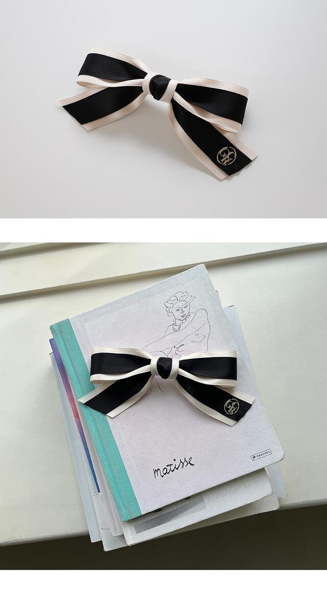 [GOCORI] 韓国☆RIBBON LOGO HAIRPIN Ribbon Logo Hairpin - Gocori