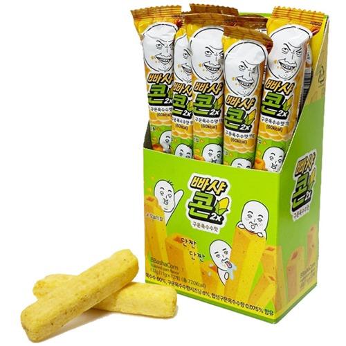 빠샤콘 2X 구운 옥수수맛 콘스낵 11g X 12개입 132g