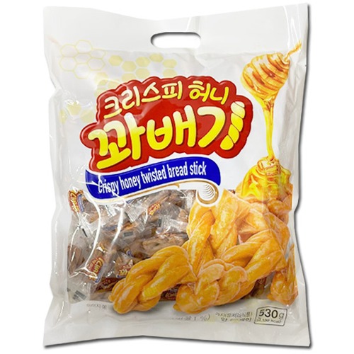 크리스피 허니 꽈배기 과자 스낵 530g 다이어트 간식 어른 간식