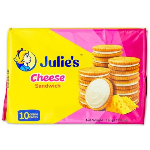 줄리스 치즈 샌드위치 크래커 140g 학생 간식 술안주