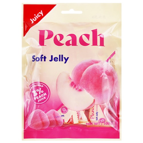니코 쥬시 피치 소프트 젤리 복숭아맛 100g 어린이 간식 키즈 간식