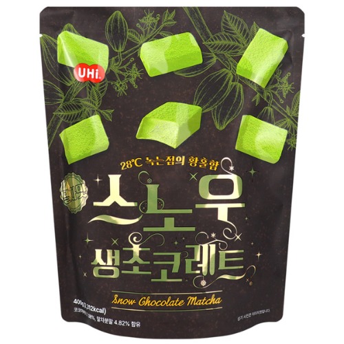 스노우 생초코레트 말차맛 대용량 초콜릿 400g 어른 간식 디저트