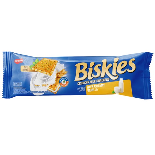 비스키스 크런키 밀크 바닐라 크림 크래커 96g 학생 간식 디저트