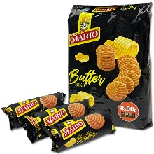 마리오 버터 비스킷 쿠키 대용량 과자 (90g X 8봉입) 720g