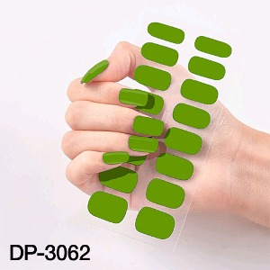 DP-3062 굿필 초록색 패턴 고광택젤네일 스트립