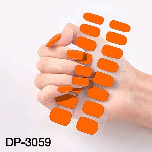DP-3059 굿필 오렌지 고광택 패턴젤네일 스트립