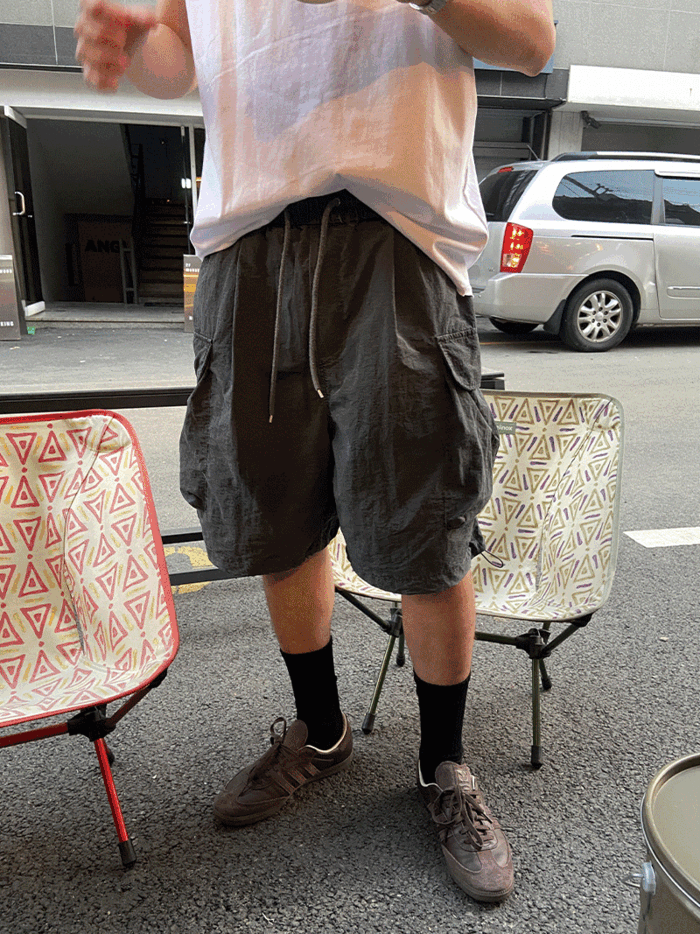 [추천상품] Dema string nylon cargo pants