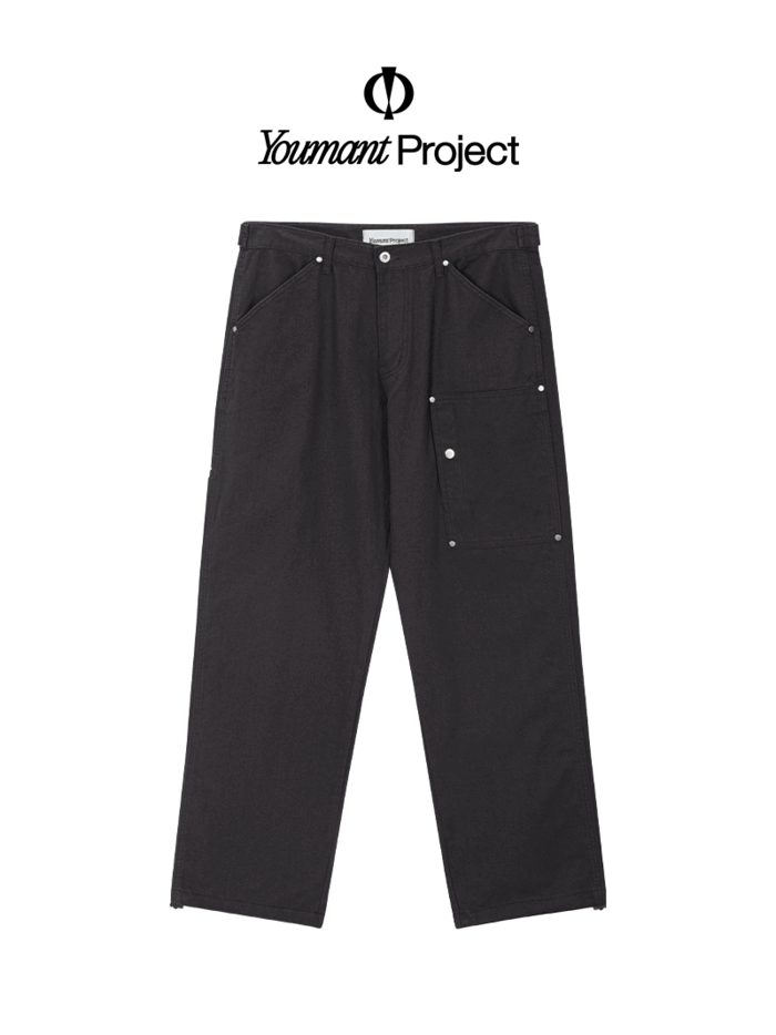 [3차 재입고 8월 말 예정] ymt_project : label work pants (charcoal)