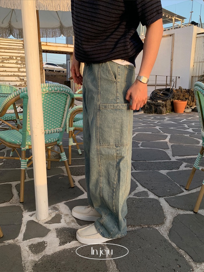 (추천상품) Vintage work denim pants_2color