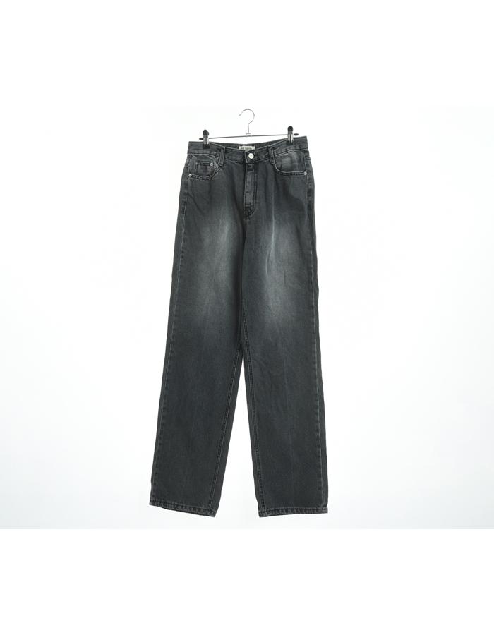 AME DENIM 워싱 와이드 데님팬츠/UNISEX M