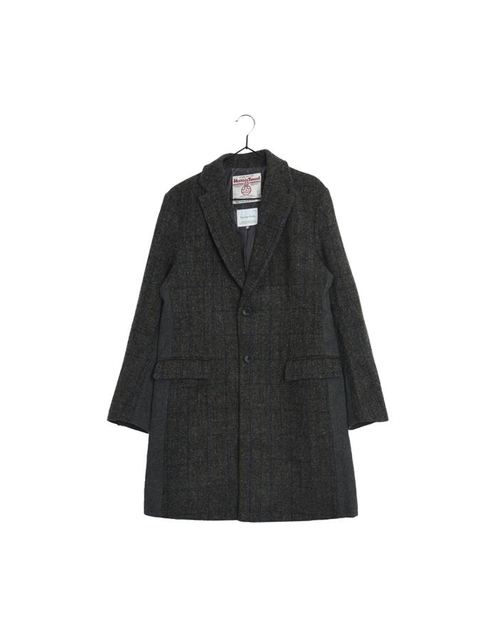 HARRIS TWEED 해리스트위드 울100% 코트/UNISEX M~L