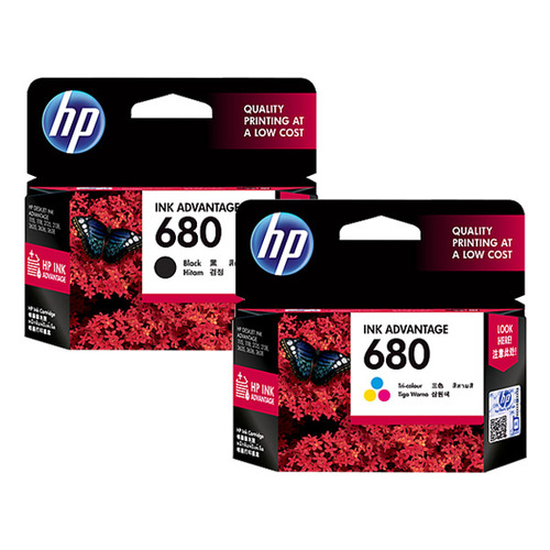 HP 680 정품잉크 F6V27AA 블랙, F6V26AA 컬러