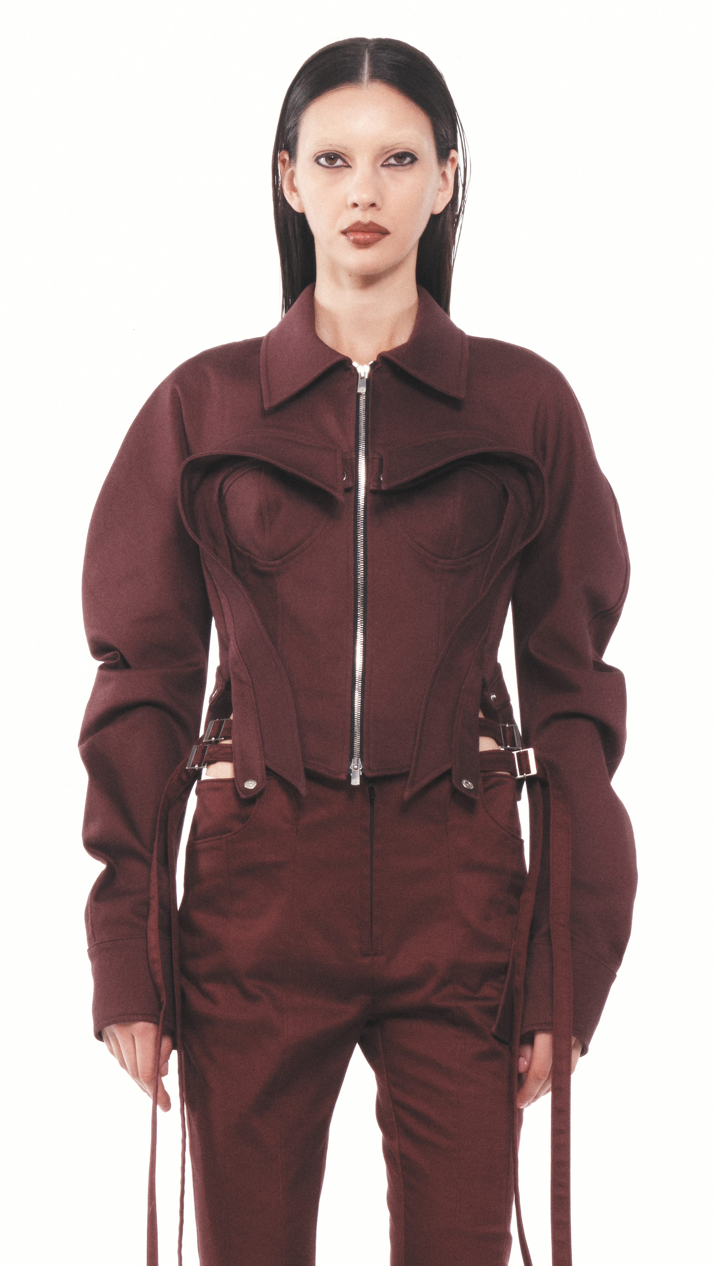COVERNAT ♥ Women's Belted Tailored Jacket/追跡付 Access Fashion | Oversized rhinestone-embellished jacket