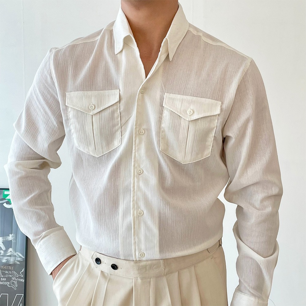 Summer Pocket Linen Shirt (3color)