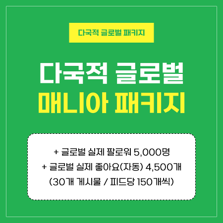 다국적 글로벌 매니아 패키지 | 인스타팩토리