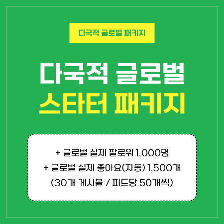 다국적 글로벌 스타터 패키지 | 인스타팩토리