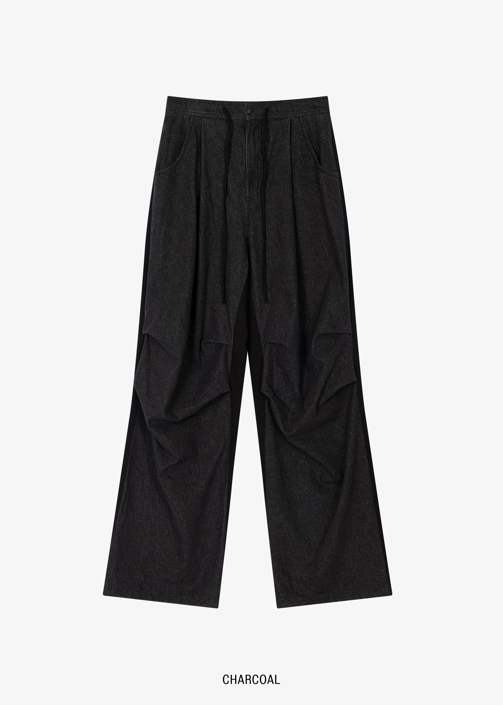 GRVB_Contrast Denim-Sweat Pants [2COLOR] - 그로브