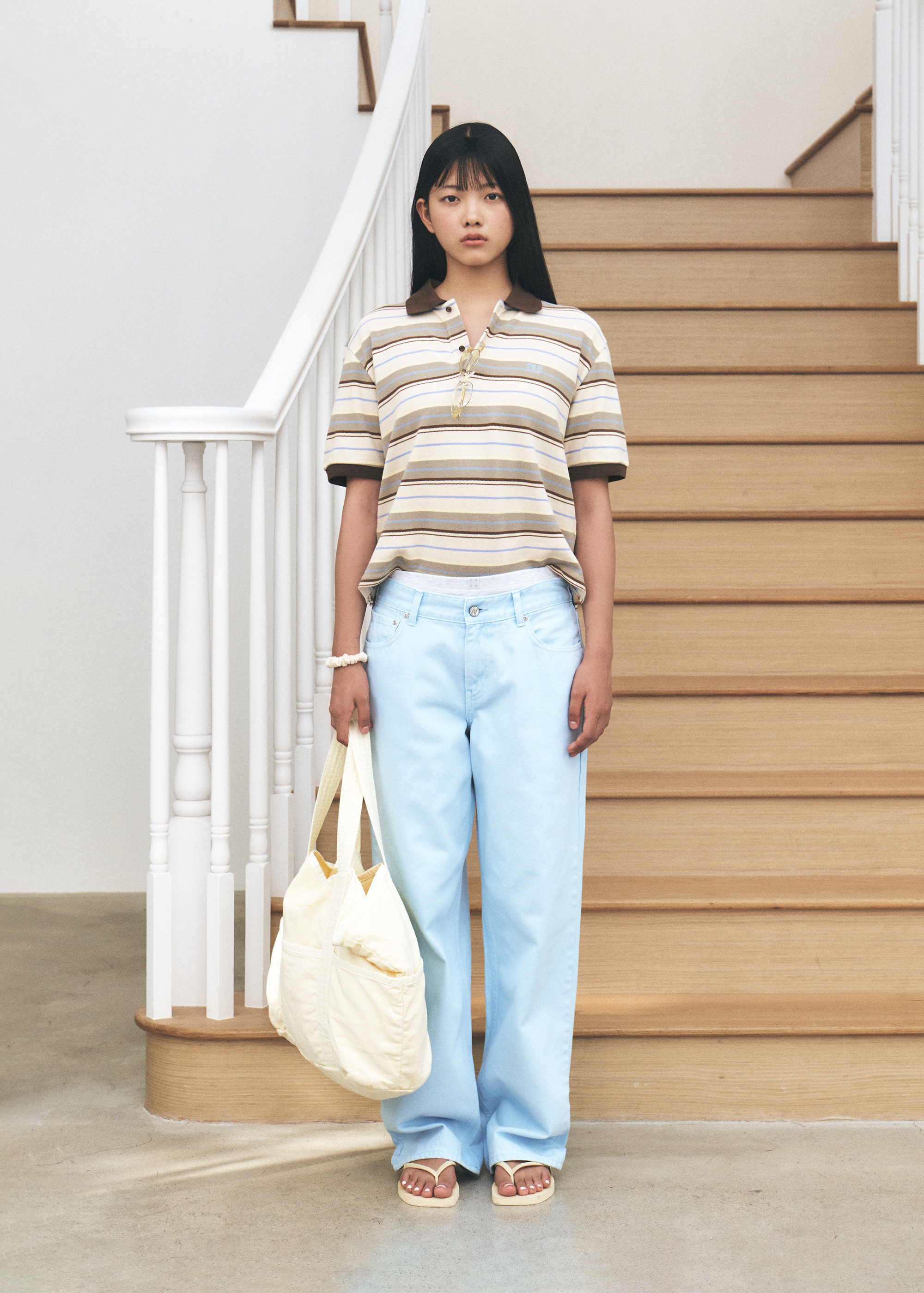 【未使用タグ付】GROVE CARELL STRIPE PIQUE SHIRT CARELL STRIPE PIQUE SHIRT [2COLOR] - GROVE