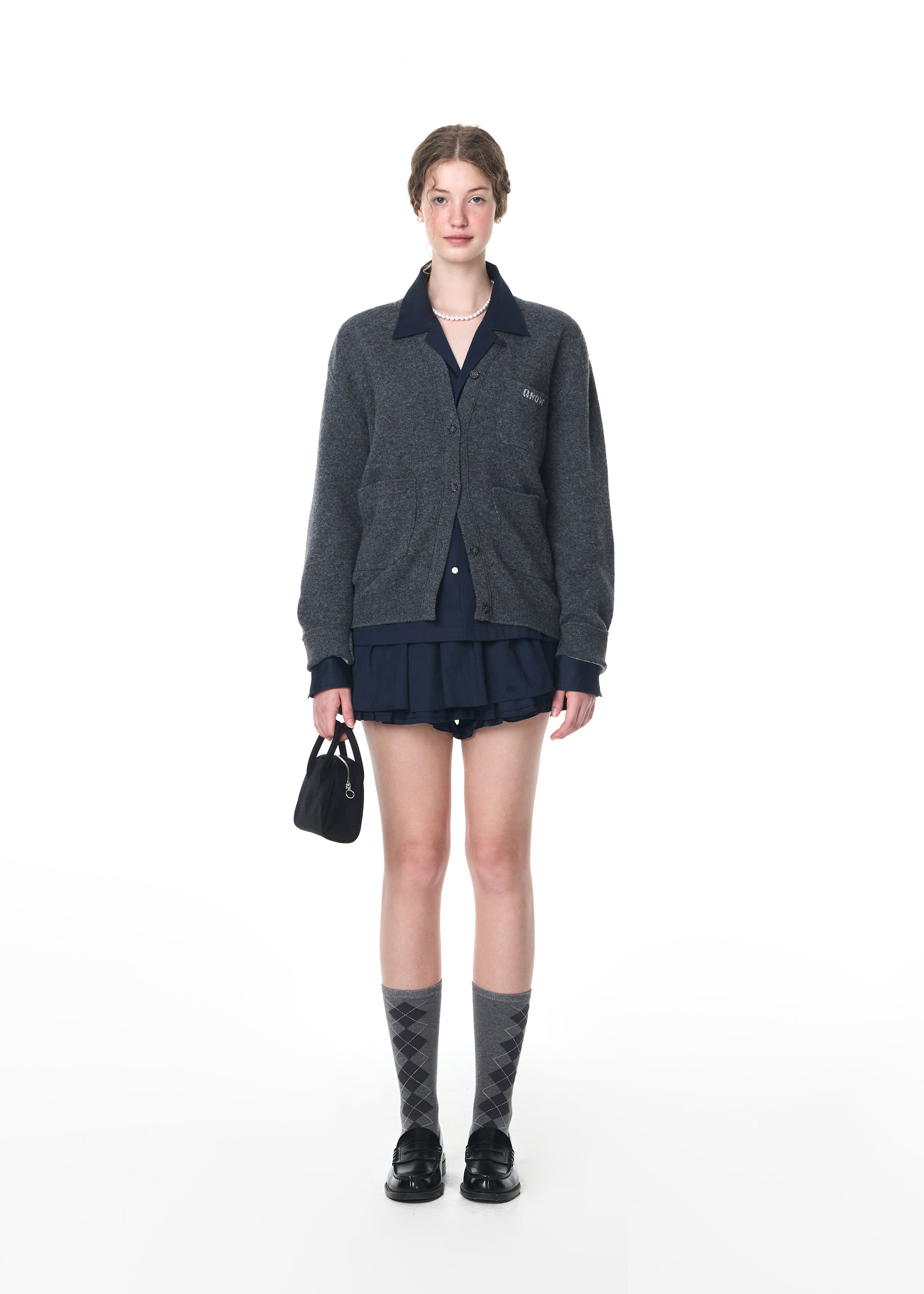 【GROVE】 VINE FLARE SKIRT / 追跡付 VINE FLARE SKIRT [2COLOR] - 그로브