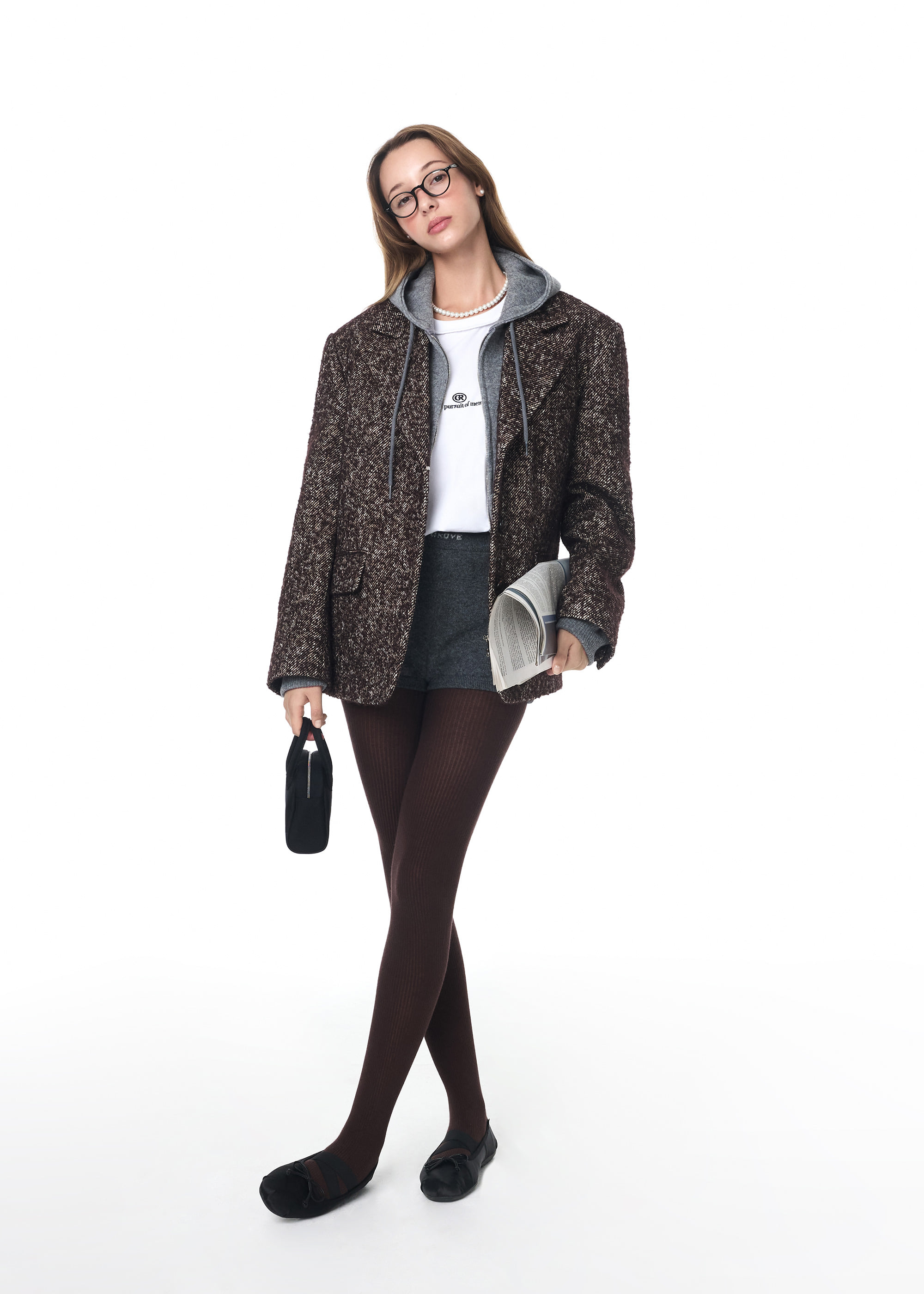 【GROVE】 KIDO HERRINGBONE JACKET/追跡付 KIDO HERRINGBONE JACKET [2COLOR] - 그로브